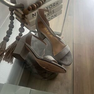UNISA Sparkling Silver Heels